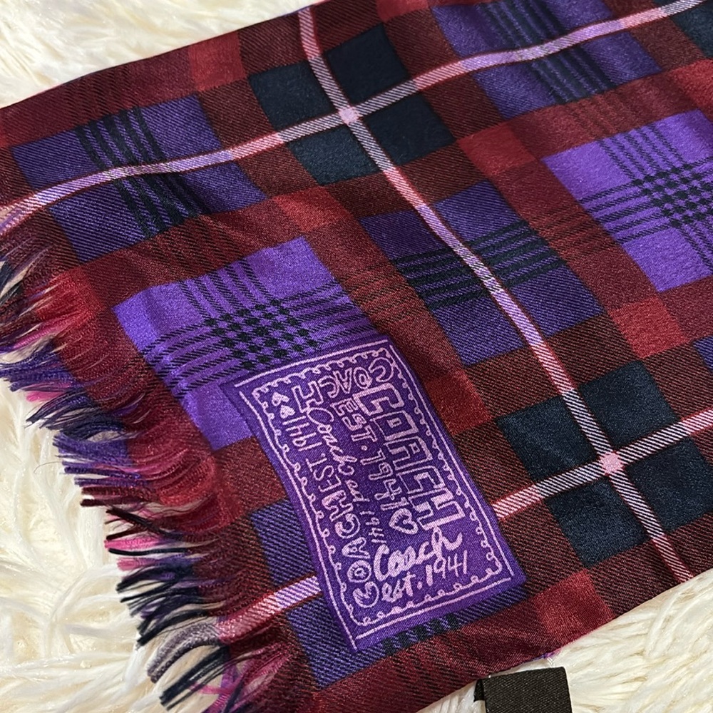 Coach Poppy Silk Scarf - Picture 2 of 5